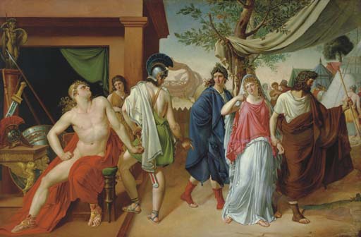 Patroclus handing Briseis to the Heralds of Agamemnon - Pierre-Edme-Louis Pellier.