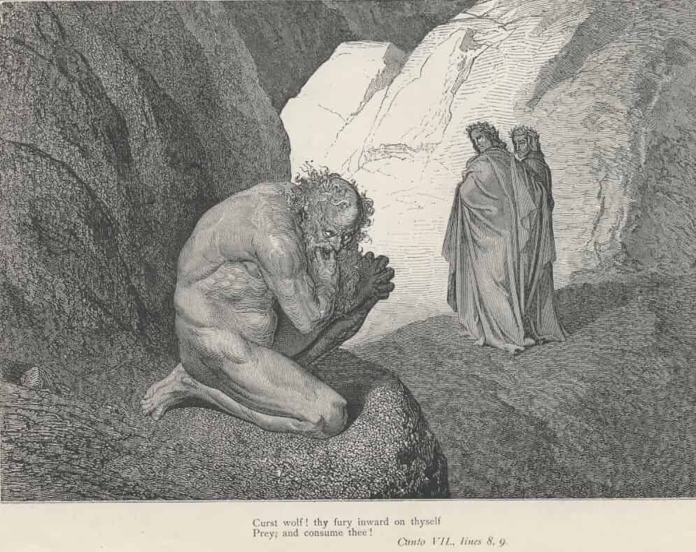 Pluto in the Fourth Circle of Hell, illustration by Gustave Doré
