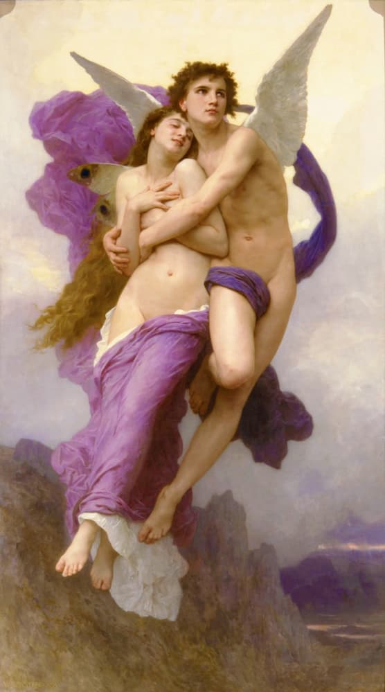 The Second Abduction of Psyche. Oil on canvas by William-Adolphe Bouguereau, 1895.