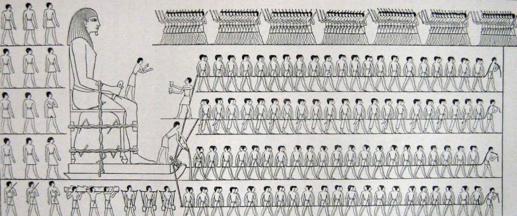 Transport of the colossus of the nomarch Djehutihetep XIIth dynasty