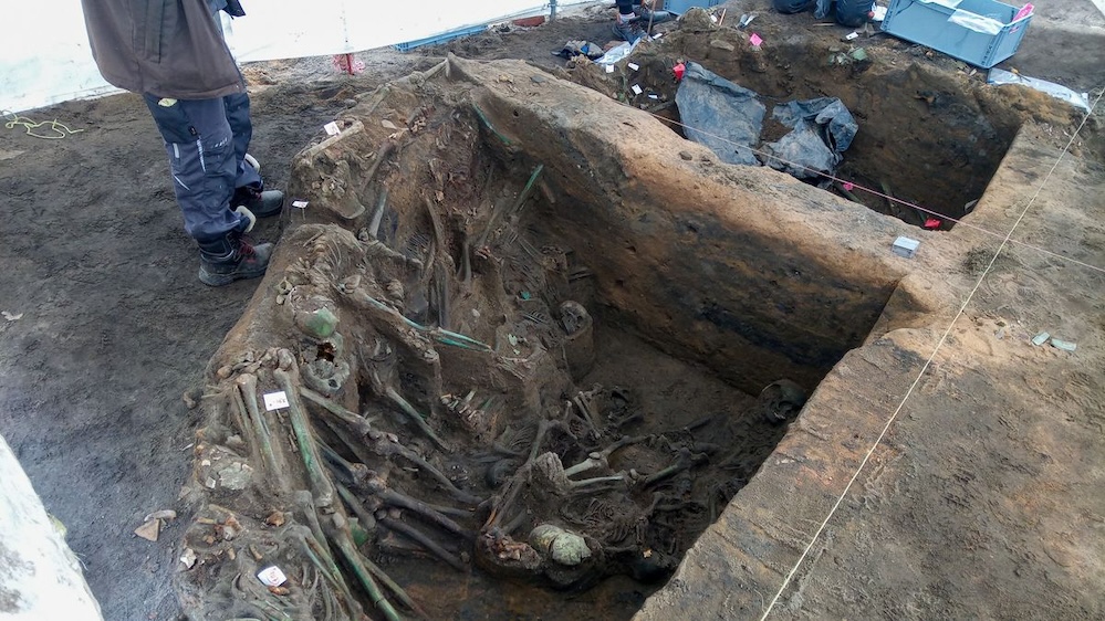 Mass grave of plague victims. Image: In Terra Veritas