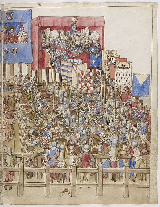 Page from King René's Tournament Book (BnF Ms Fr 2695)