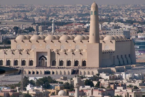 The Imam Muhammad ibn Abd al-Wahhab Mosque in Doha, Qatar