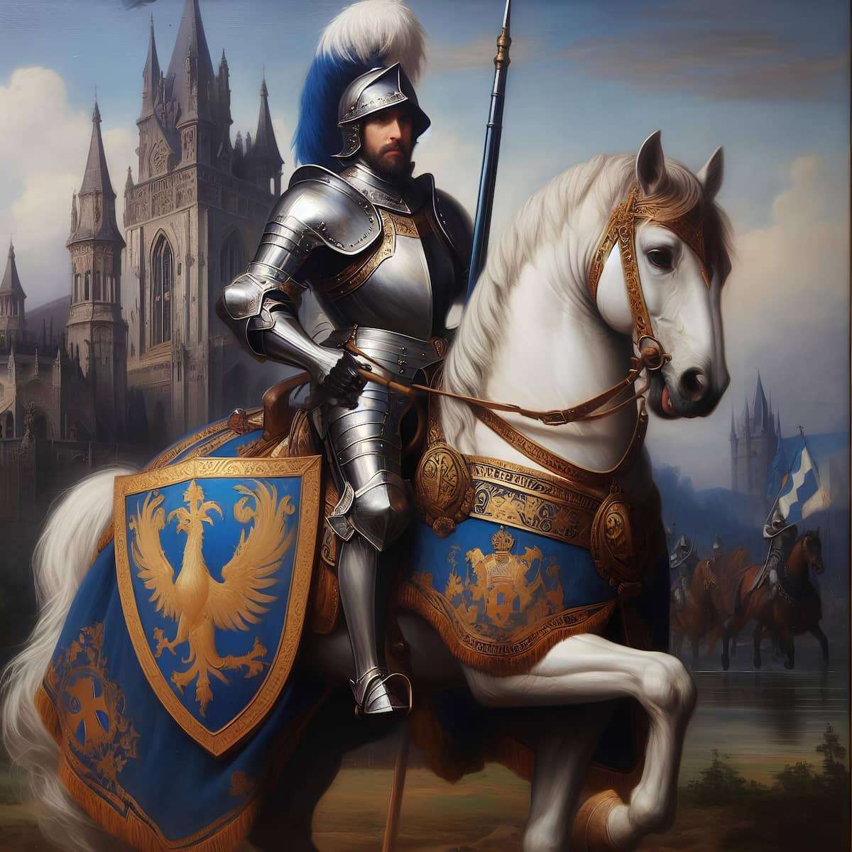 french knight in painting