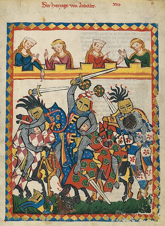 Tournament from the Codex Manesse, depicting the mêlée