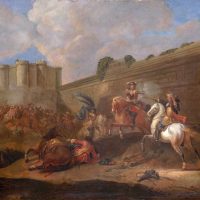 Battle of the Faubourg St Antoine (1652) by the walls of the Bastille, Paris