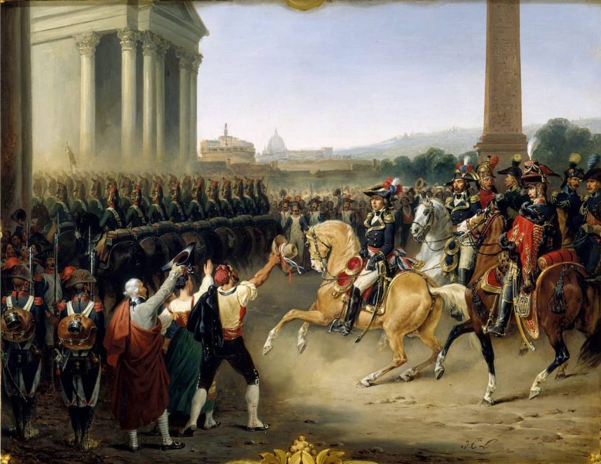 Entry of the French army into Rome, 15 February 1798 by Hippolyte Lecomte