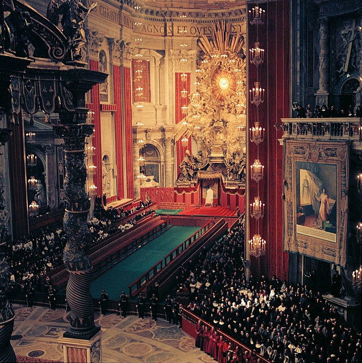 Before a papal Mass at the council