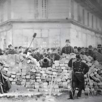 Barricade at the corner of boulevards Voltaire and Richard-Lenoir during the Paris Commune of 1871