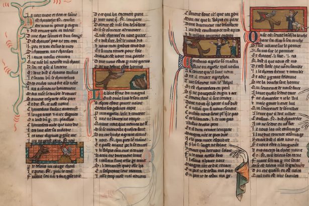 Excerpt from the “Roman de Renart” manuscript,