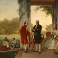 Painting of Washington and La Fayette at Mount Vernon in 1784