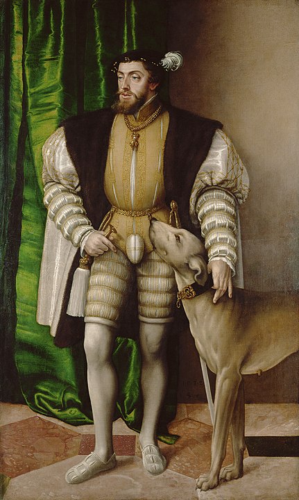 Portrait of Charles V with a Dog