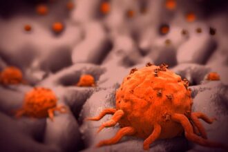 3D visualization of a crab-shaped cancer cell