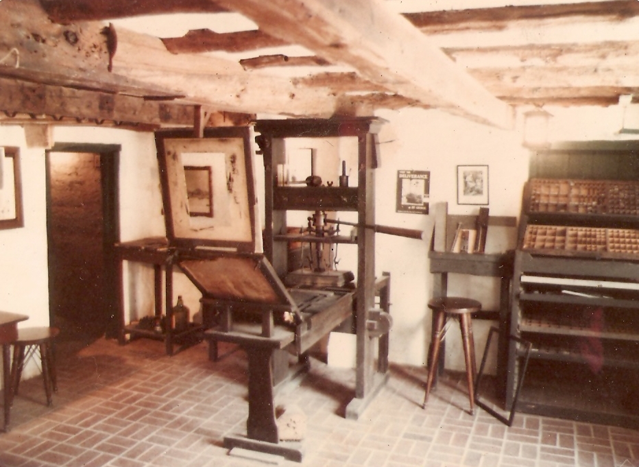 A replica of Johannes Gutenberg's printing press 