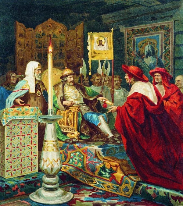 Alexander Nevsky receiving papal legates by Siemiradzki