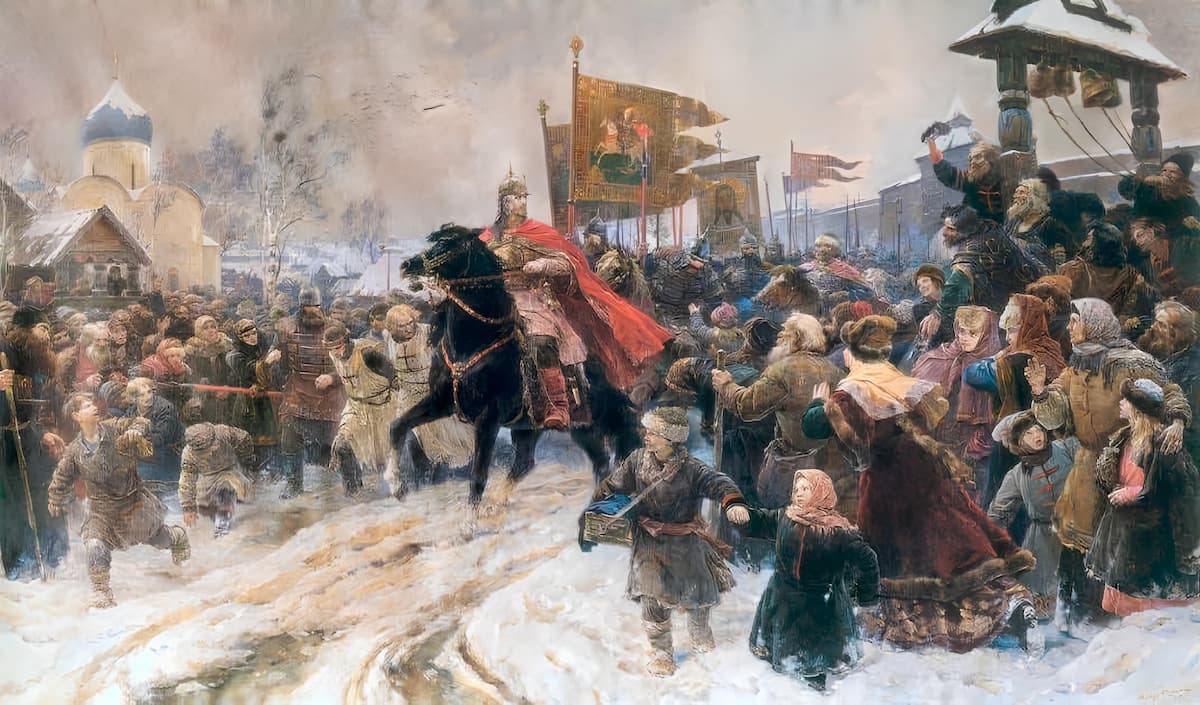 Alexander Nevsky's Ceremonial Entry into the Town of Pskov after his Victory over the Germans