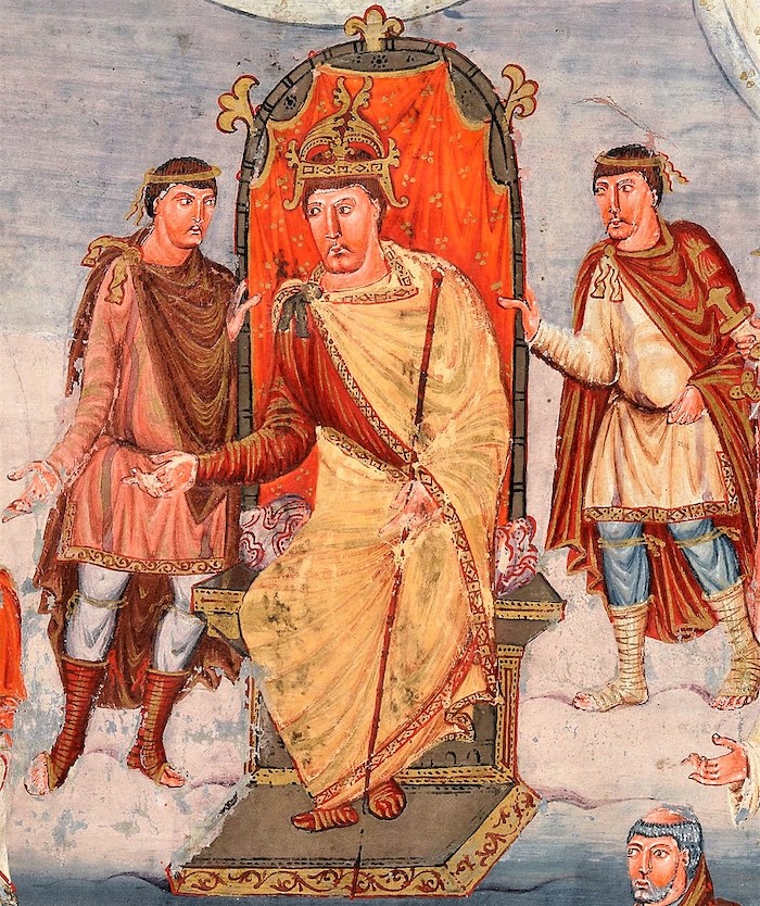 Charles the Bald as depicted in the Vivian Bible, c. 845