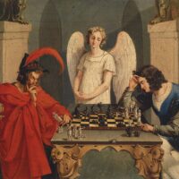 Checkmate painting by Moritz Retzsch