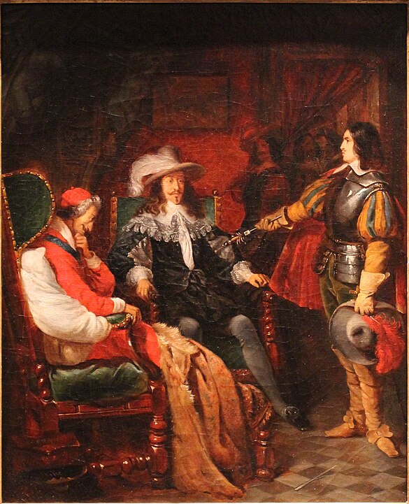 Cinq-Mars Handing his Sword to Louis XIII