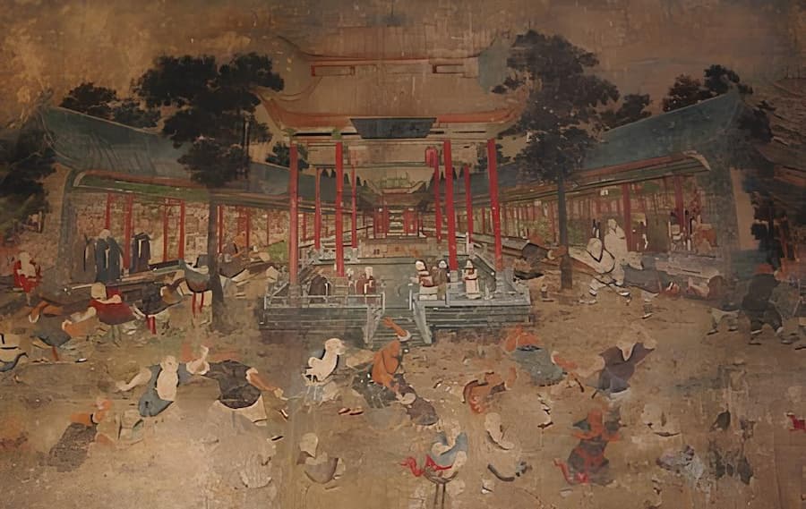 Early 19th Century Mural, Shaolin Temple