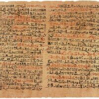 A fragment of the Edwin Smith papyrus. circa 1600 B.C