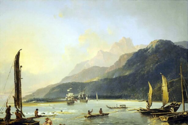 HMS Resolution and HMS Adventure in Matavai Bay, Tahiti