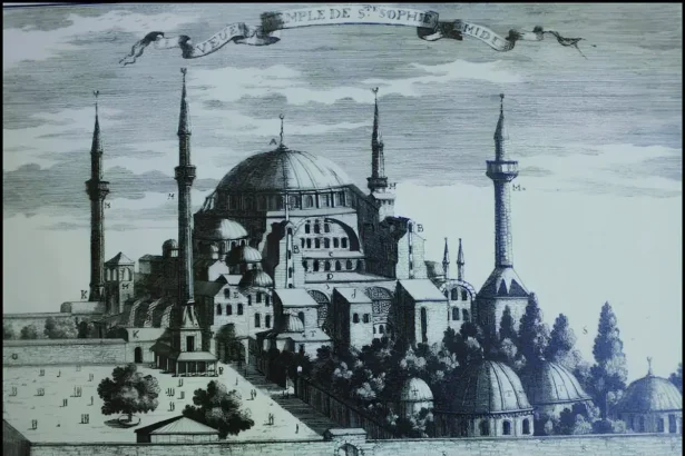 Hagia Sophia, Joseph Grelot, 1680.