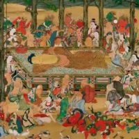 Hanabusa Ittyo. Death of the Buddha. 1713