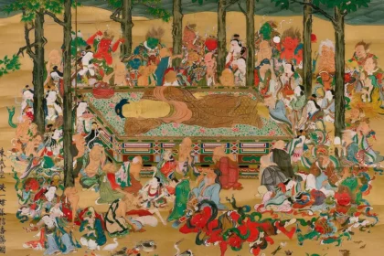 Hanabusa Ittyo. Death of the Buddha. 1713