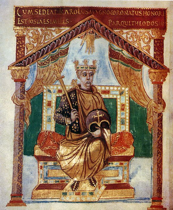 Illumination representing Charles the Bald before 869