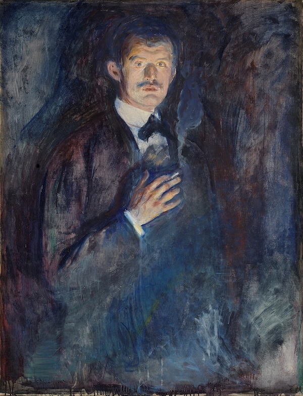 Edvard Munch: "Self-Portrait with Burning Cigarette" (1895)