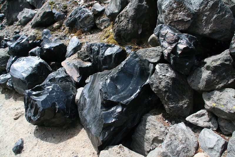 Volcanoes Produce Obsidian