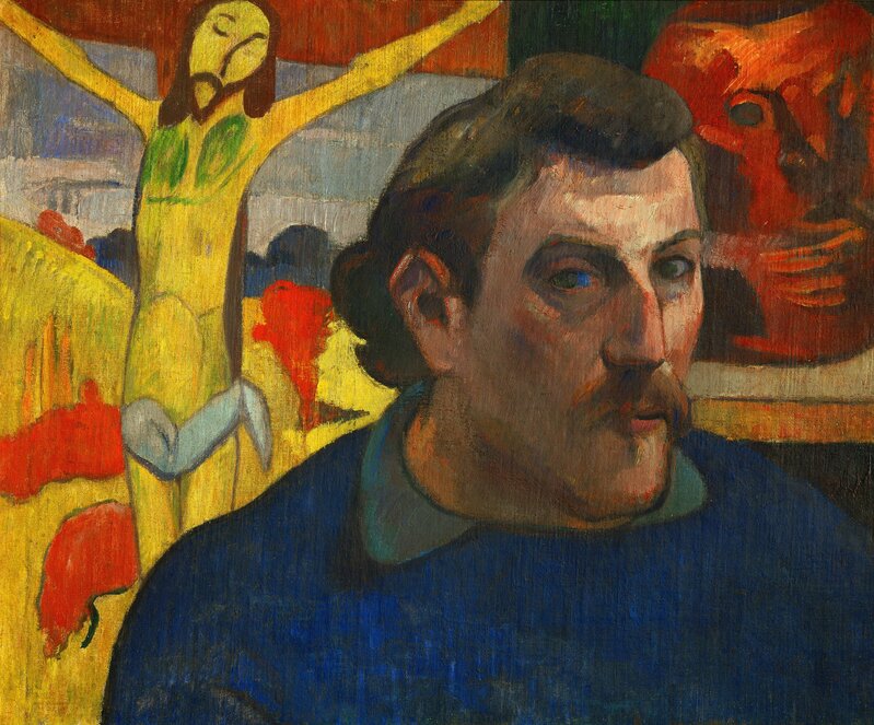 Paul Gauguin: "Self-Portrait with Yellow Christ" (1890–1891)