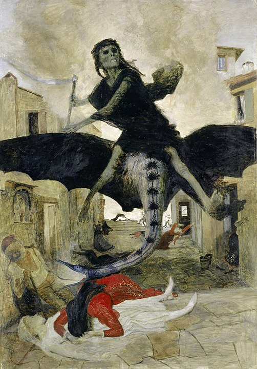 Plague. Arnold Böcklin. 1898 year