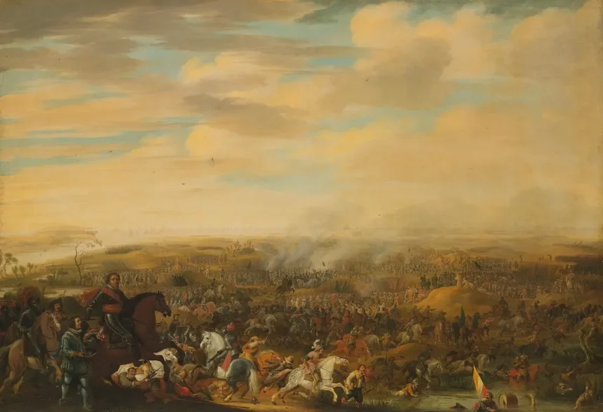 Prince Maurice at the Battle of Nieuwpoort by Pauwels van Hillegaert