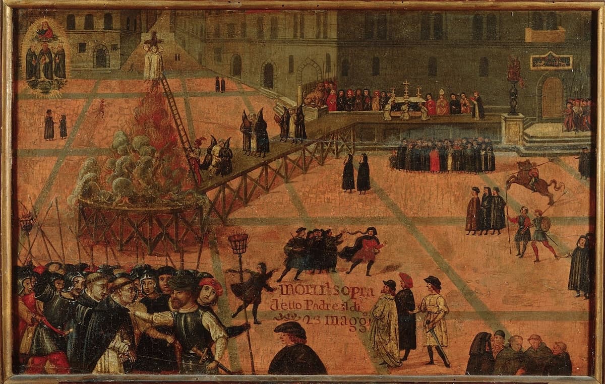 Savonarola's execution in the Piazza della Signoria