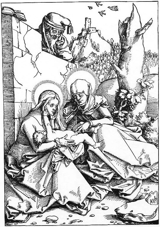 The Holy Family, woodcut by Hans Baldung