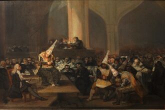 The Inquisition Tribunal. A painting by Francisco Goya