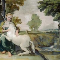 The Maiden and the Unicorn by Domenichino, 1602.