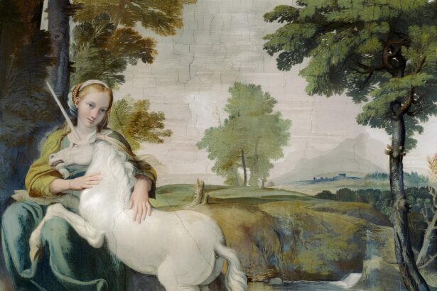 The Maiden and the Unicorn by Domenichino, 1602.