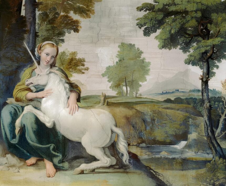 The Maiden and the Unicorn by Domenichino, 1602.