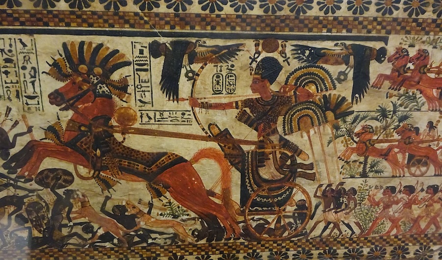 Tutankhamun on a chariot