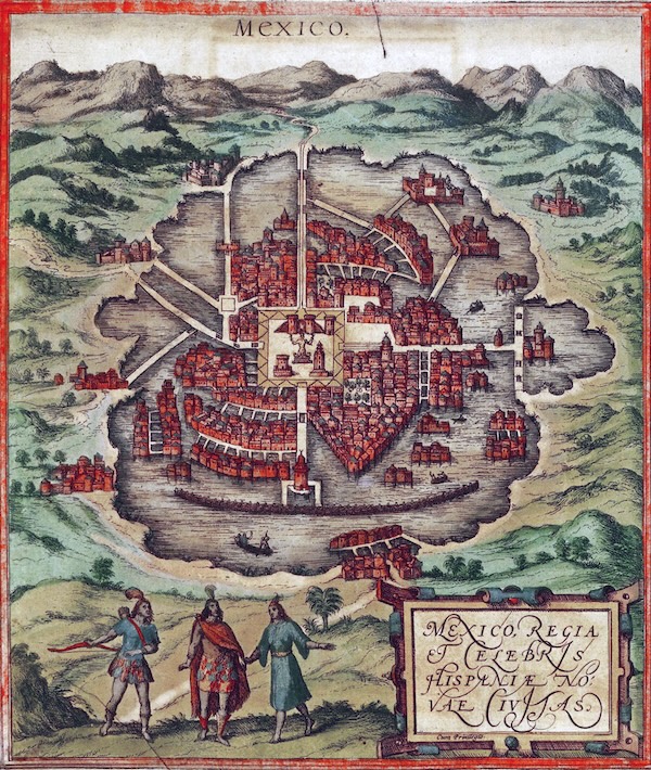 View of Mexico City (formerly Tenochtitlan).