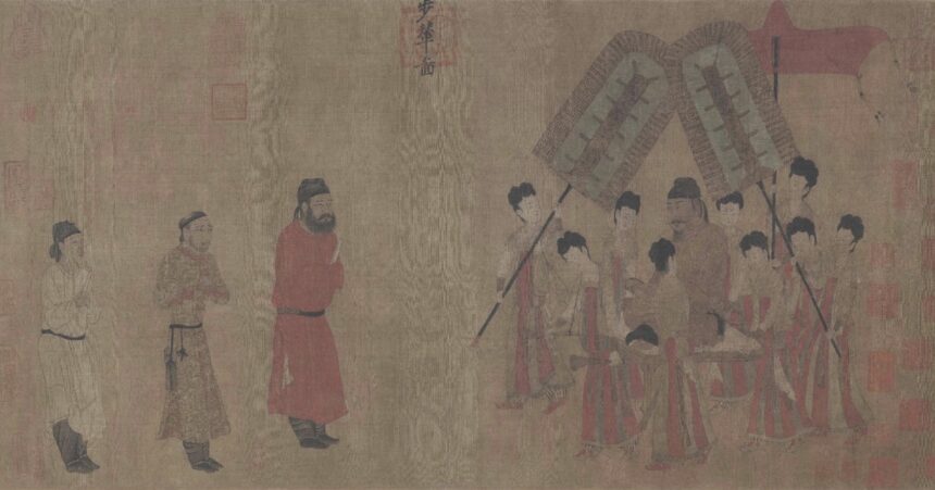 Yan Liben. Emperor Taizong gives an audience to the ambassador of Tibet Palace Museum