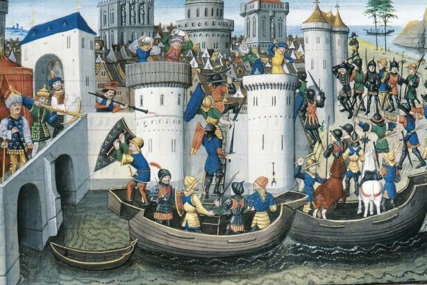 A 15th-century miniature depicting the conquest of Constantinople by the Crusaders in 1204