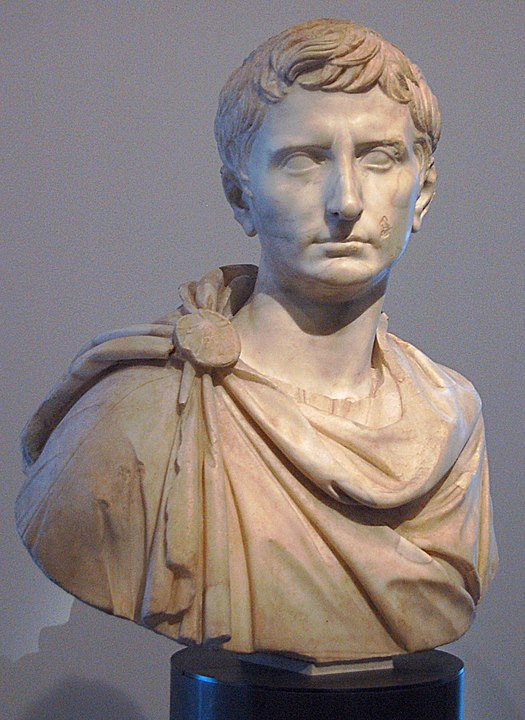 A bust of Augustus as a younger Octavian, dated c. 30 BC. Capitoline Museums, Rome