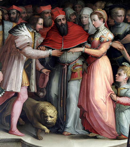 Catherine and Henry's marriage, painted seventeen years after the event