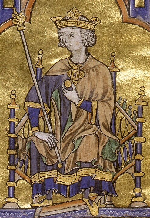 Contemporary depiction from the Bible of St Louis, c. 1230 Louis IX of France