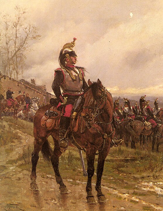 Cuirassier français pendant la Guerre franco-prussienne de 1870 par Alphonse de Neuville