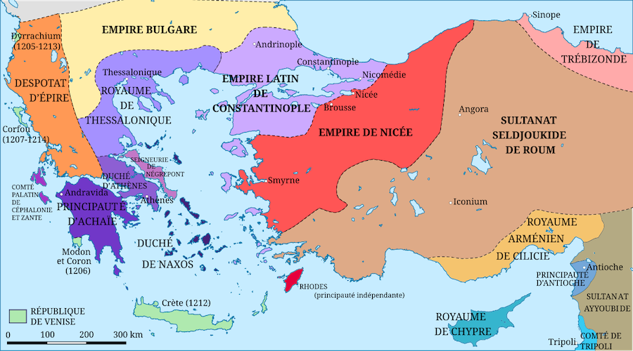 Fragmentation of the Byzantine Empire after 1204